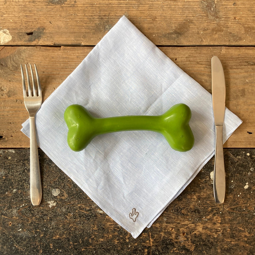 Jouet pour chien en forme d'os en caoutchouc