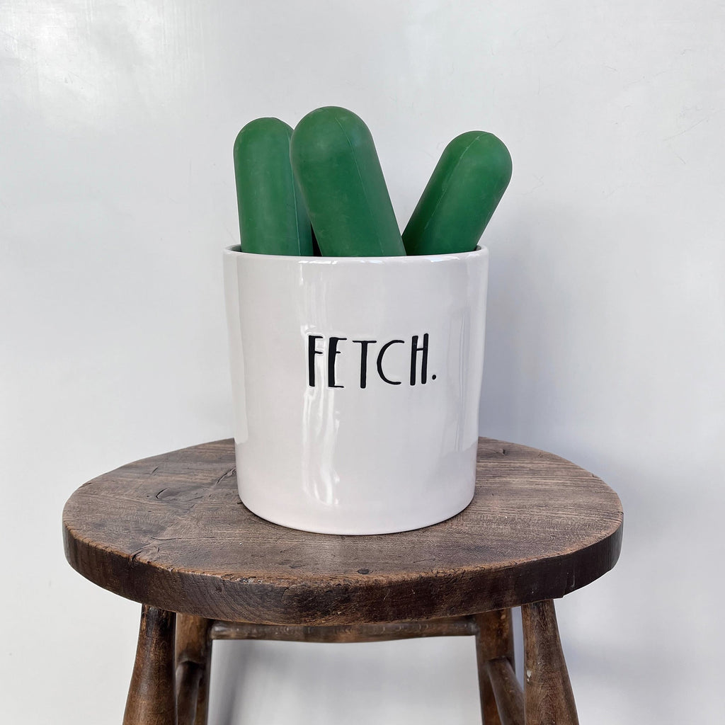 Jouet pour chien en forme de bâtonnet de pâte en caoutchouc